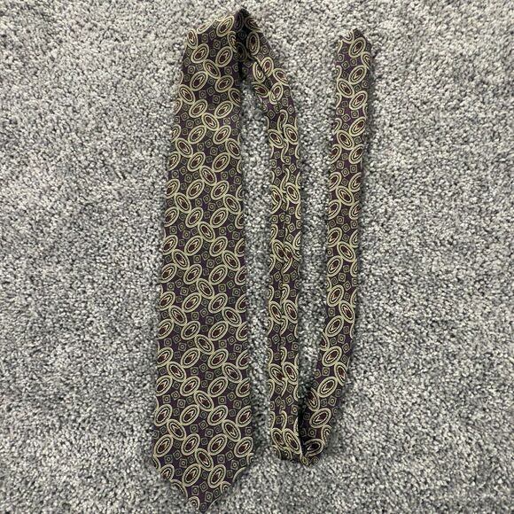 Burberry Burberrys Of London Vintage 100% Silk Men's Neck‎ Tie Paisley 57" x 4" - Picture 2 of 8